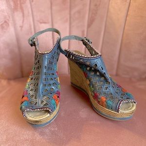 Handmade, Leather, Mexican Sandal Wedges, Huarache